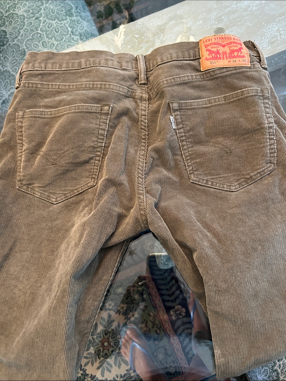 Levi's Men's Straight Corduroy Jeans - Brown